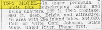 US-2 Motel - Sep 26 1957 Article